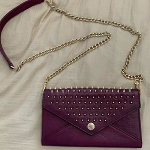 Rebecca Minkoff purse wallet on a chain with studs